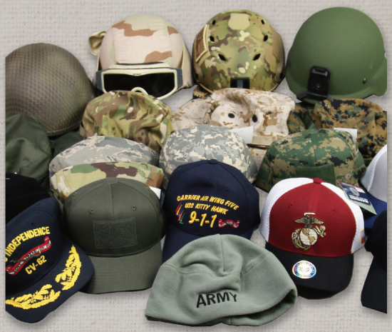 ヘルメット・ボールキャップなど